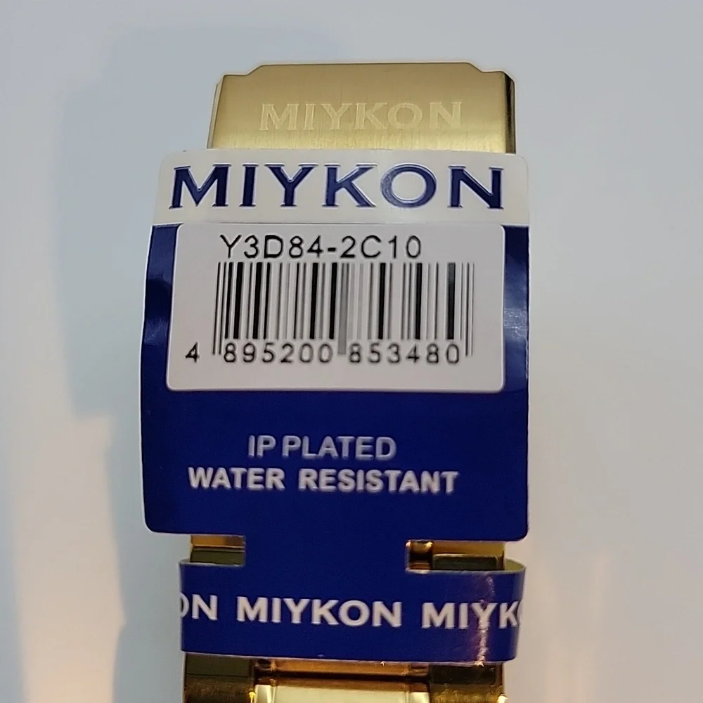 Miykon Gold Tone Green Dial Dive 44mm Watch 30M Water Resistant Seiko Movement